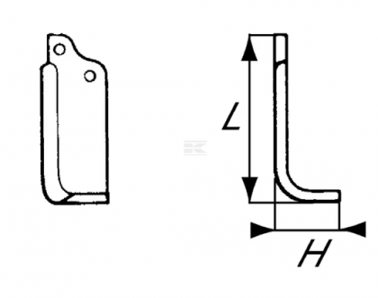 RB03011 Cuțit freză rotație stânga 138x57x50mm grosime 6mm potrivit pentru Badalini