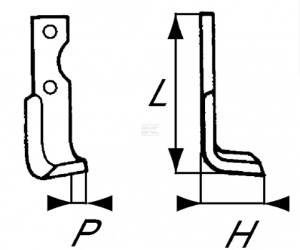 RB101102 Cuțit freză rotație stânga 190x53x30mm grosime 6mm potrivit pentru Breviglieri