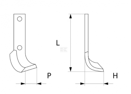 RB139001LH Cuțit freză rotație stânga 220x89x40mm grosime 8mm potrivit pentru Calderoni