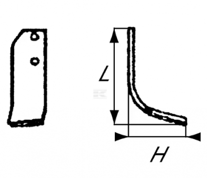 RB12001 Cuțit freză rotație dreapta 178x88x50mm grosime 6mm potrivit pentru Carraro Antonio
