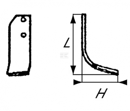 RB12011 Cuțit freză rotație stânga 178x88x50mm grosime 6mm potrivit pentru Carraro Antonio
