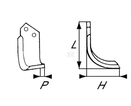 RB153003RH Cuțit freză rotație dreapta 180x135x80mm grosime 7mm potrivit pentru Celli