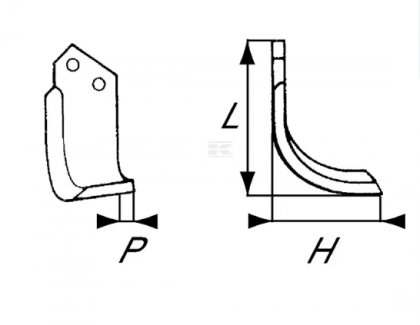 RB422514 Cuțit freză rotație dreapta 195x134x80mm grosime 7mm potrivit pentru Celli