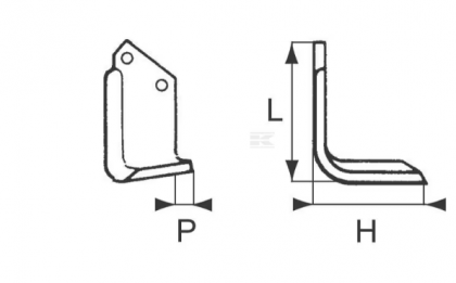 RB722533 Cuțit freză rotație dreapta 190x130x80mm grosime 8mm potrivit pentru Celli