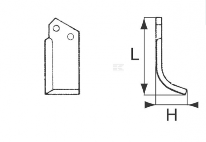 RB16002 Cuțit freză rotație dreapta 135x55x50mm grosime 5mm potrivit pentru Comeb