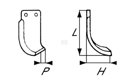 RB1571 Cuțit freză rotație stânga 192x92x80mm grosime 6mm potrivit pentru Eberhardt