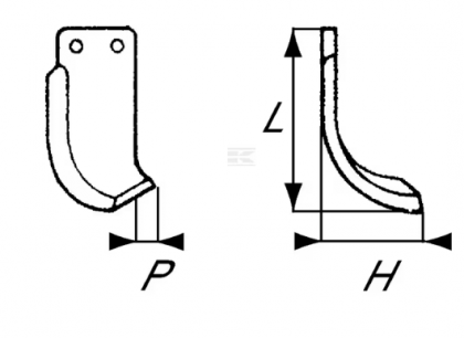 RB1560 Cuțit freză rotație dreapta 200x96x80mm grosime 6mm potrivit pentru Eberhardt