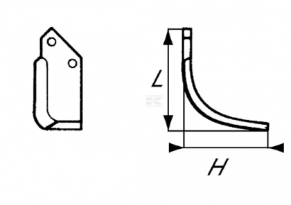 RB20015 Cuțit freză rotație stânga 163x92x50mm grosime 6mm potrivit pentru Ferrari