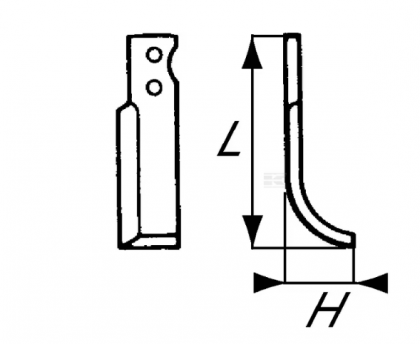 RB25017 Cuțit freză rotație stânga 190x80x45mm grosime 5mm potrivit pentru Goldoni