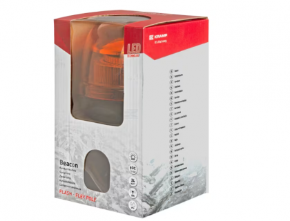 LA20020 Girofar de avertizare LED 24W 12-24V galben montaj pe stâlp flexibil diametru 128x215mm Kramp