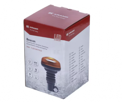 LA20092 Girofar LED, profil redus, 19W, 12-24V, chihlimbar, montare pe stâlp flexibil, Ø 86mm x138mm