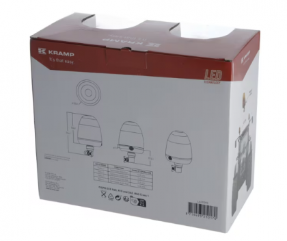 LA20095 Girofar LED, 20W, 12-24V,chihlimbar, flexibil, Ø 126mm x201mm