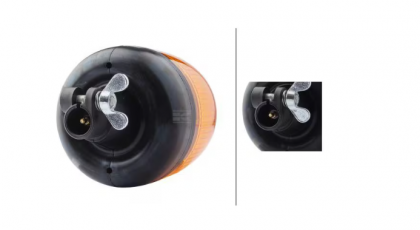 2RL009506001 Girofar rotativ halogen rotund 12V galben montare pe stâlp diametru 135mm x217mm Rota Compact Hella