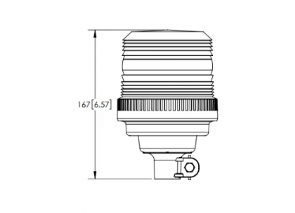 EB5012A Beacon LED, 12-24V, amber, flexi pole, ECCOLED BRONZE ECCO