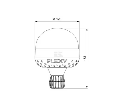 2143L75E08 Girofar LED, 17W, 12-24V, chihlimbar, montare pe stâlp flexibil, Ø 146x128mm, E-VENUS Sacex