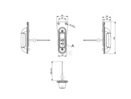 LA103168 Lampă poziție LED portocaliu-roșu cu suport
