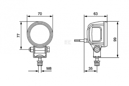 1G0996210001 Lumină de avertizare albastră  - Reflector