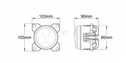LA10447 Lampă  - Reflector de lucru LED 42W 4200lm rotundă Kramp