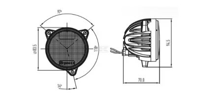 LA10429 Lampă  - Reflector de lucru LED 40W 4800lm rotundă flux Kramp