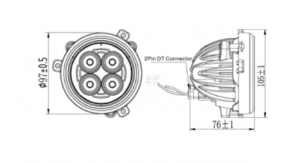 LA10428 Lampă  - Reflector de lucru LED 40W 4800lm rotundă flux Kramp