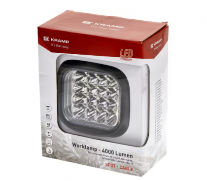 LA10056 Lampă  - Reflector de lucru LED 48W 4000lm pătrată 10-30V 123x81x123mm tip spot Kramp
