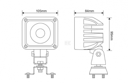 LA10089 Lampă  - Reflector de lucru LED 25W 2500lm flux larg conexiune Deutsch