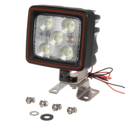LA10410R Lampă  - Reflector de lucru LED 60W 5600lm pătrată 10/30V albă 108x80x97mm mufă Deutsch flood - fascicul larg 20 LED-uri Kramp