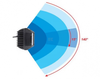 LA10094DT Lampă  - Reflector de lucru LED, 22.5W, 2850lm, pătrat, 10/30V, 89x73x97mm, mufă Deutsch, Kramp