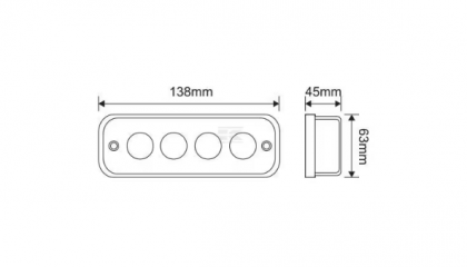 LA10431 Lampă  - Reflector de lucru LED 20W 1750lm dreptunghiulară Kramp