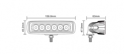 LA10902 Lampă de lucru LED, 18W, 1620lm