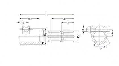 6710181KR Reducție arbore cardanic tată 1 3/8" (6) mamă 35mm cu șurub