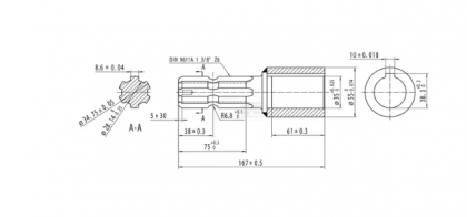 671018KR Reducție 1 3/8"-6 x 35mm