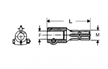 6710229 Reducție tată 8x32x38mm 1 3/8" (6) cu șurub