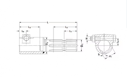 6710171KR Reducție arbore cardanic tată 1 3/8" (6) mamă 30mm cu șurub