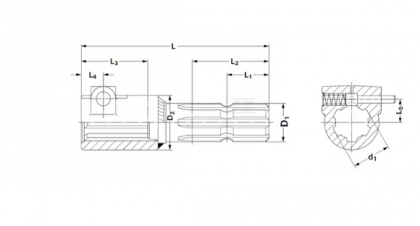 405001458 Reducţie 1 3/4" (6) 1 3/8" (6) cu bolț