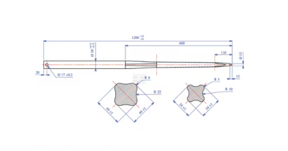 FT488172 Dinte încărcător frontal 50x1200