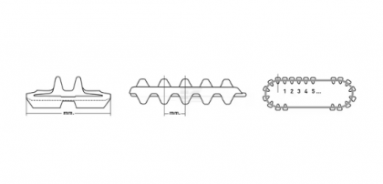 RT1806037 Șenilă din cauciuc 180x60x37
