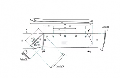 KK073006N Brăzdar 18" dreapta potrivit pentru Kverneland
