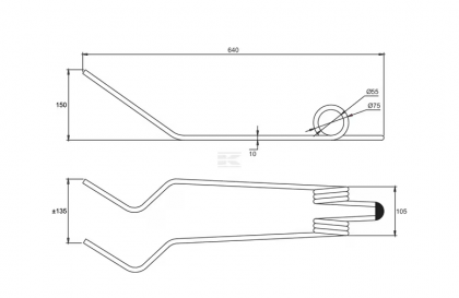 AC351034N Dinte de grapă d=10 mm
