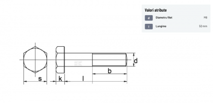 931850P001 Surub M8x50