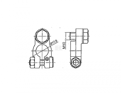 BA811 Clemă bornă baterie cu șurub M10