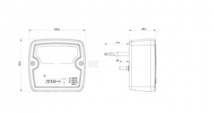 LA103172 Lumină spate LED cu lumină pentru numărul de înmatriculare