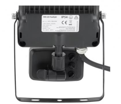 KRFL10830SBK LED Floodlight, 10W, 3000K Sensor