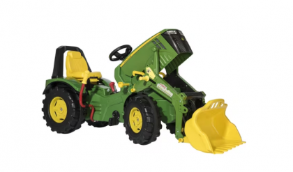 R65107 Tractor cu pedale John Deere 8400R, încărcător frontal și frână, X-Trac