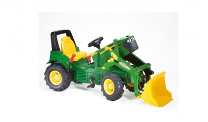 R71012 Tractor cu pedale John Deere 7930 cu încărcător frontal și anvelope pe aer rollyFarmtrac Rolly Toys